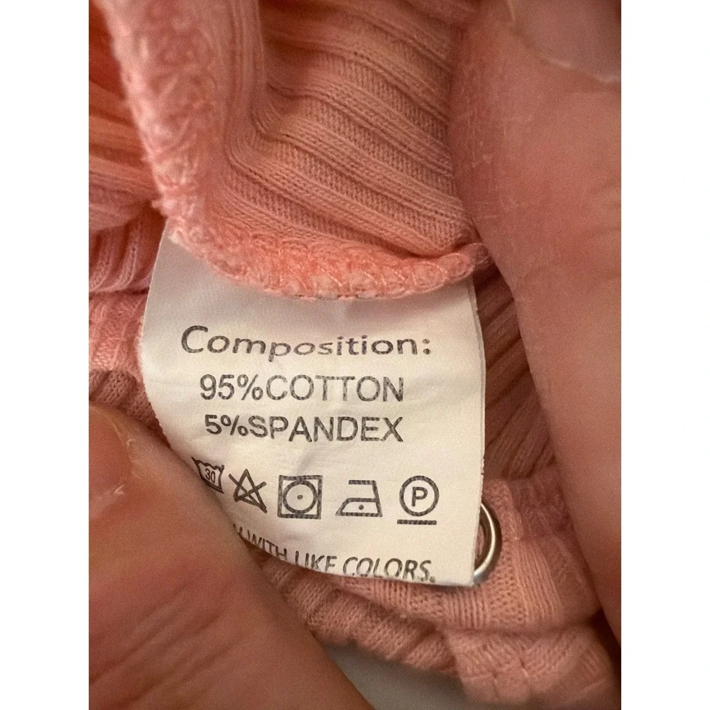 Quiltex Bodysuits Baby Girl 6-9 Months Pink 2pc Lot Ribbed Ruffle Long Sleeve